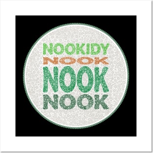 Phrase Nookidy Nook Nook Nook Green Circle Design Posters and Art